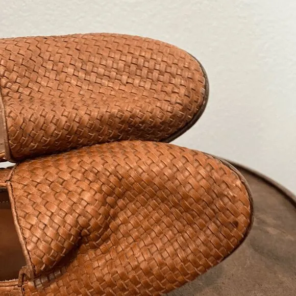 Nisolo Brown Leather Alejandro Woven Slip-On 2.5 Dress Shoes Men's Size 10