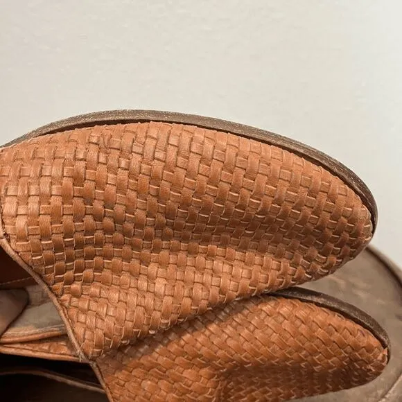 Nisolo Brown Leather Alejandro Woven Slip-On 2.5 Dress Shoes Men's Size 10
