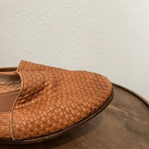 Nisolo Brown Leather Alejandro Woven Slip-On 2.5 Dress Shoes Men's Size 10