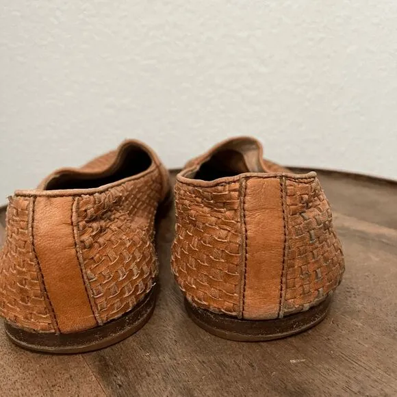 Nisolo Brown Leather Alejandro Woven Slip-On 2.5 Dress Shoes Men's Size 10