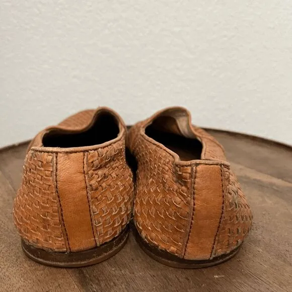 Nisolo Brown Leather Alejandro Woven Slip-On 2.5 Dress Shoes Men's Size 10