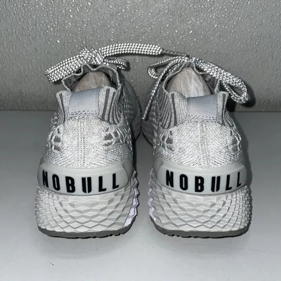 NOBULL Diamonds Knit Runner Shoes – Grey – Unisex M5.5 / W7 – New Without Box