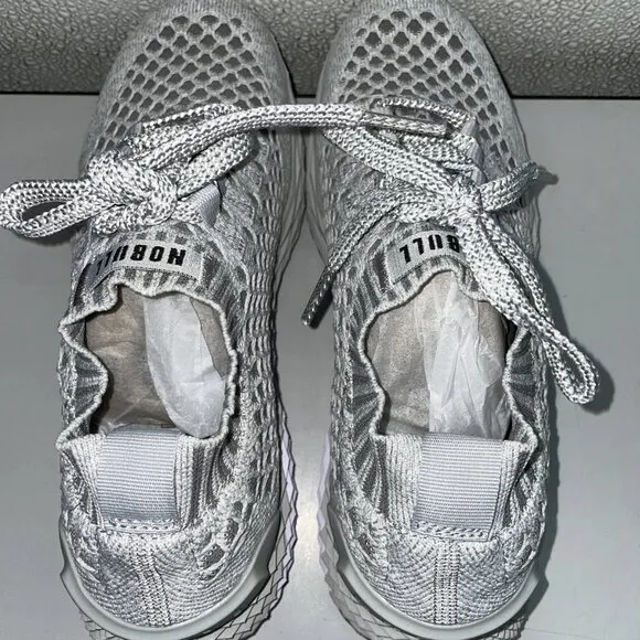 NOBULL Diamonds Knit Runner Shoes – Grey – Unisex M5.5 / W7 – New Without Box