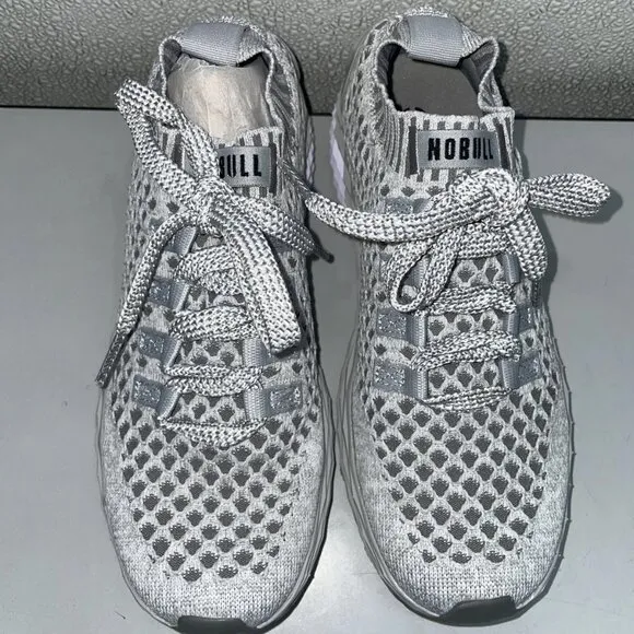 NOBULL Diamonds Knit Runner Shoes – Grey – Unisex M5.5 / W7 – New Without Box