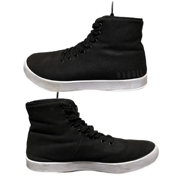 NOBULL High Top Canvas Trainer Black Shoes Unisex Size 6M/7.5W