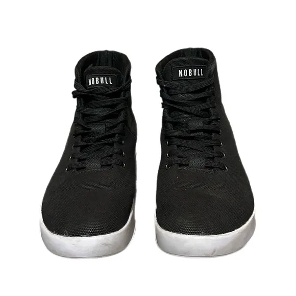 NOBULL High Top Canvas Trainer Black Shoes Unisex Size 6M/7.5W