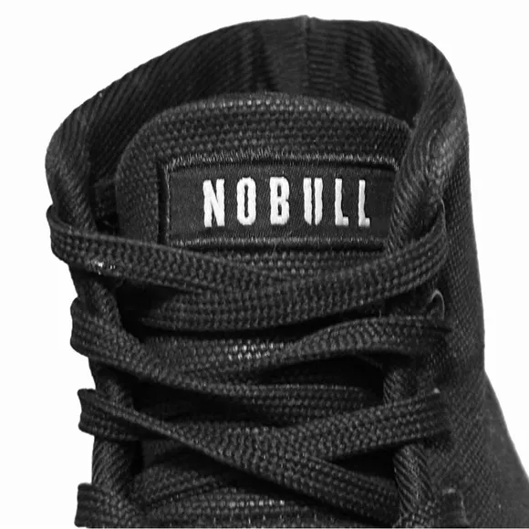 NOBULL High Top Canvas Trainer Black Shoes Unisex Size 6M/7.5W