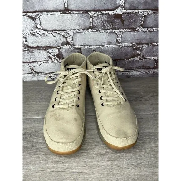 Nobull Mid Desert Trainer Canvas Beige Fabric Lace Up Sneakers Men 13M US/47.5EU