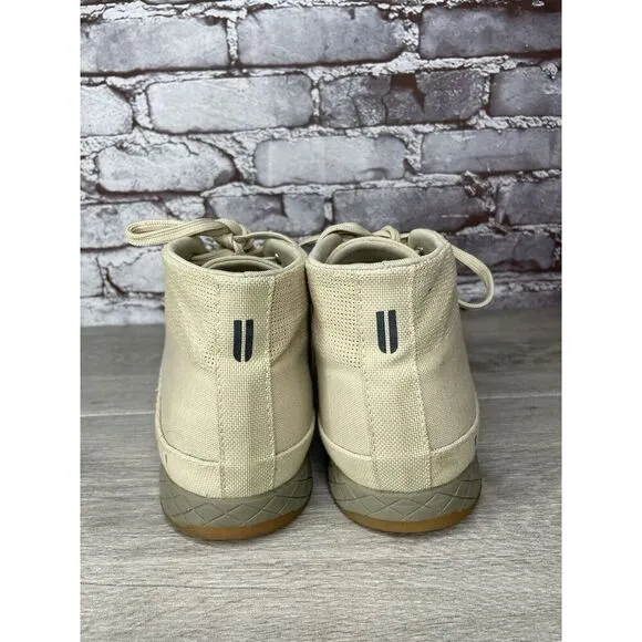 Nobull Mid Desert Trainer Canvas Beige Fabric Lace Up Sneakers Men 13M US/47.5EU