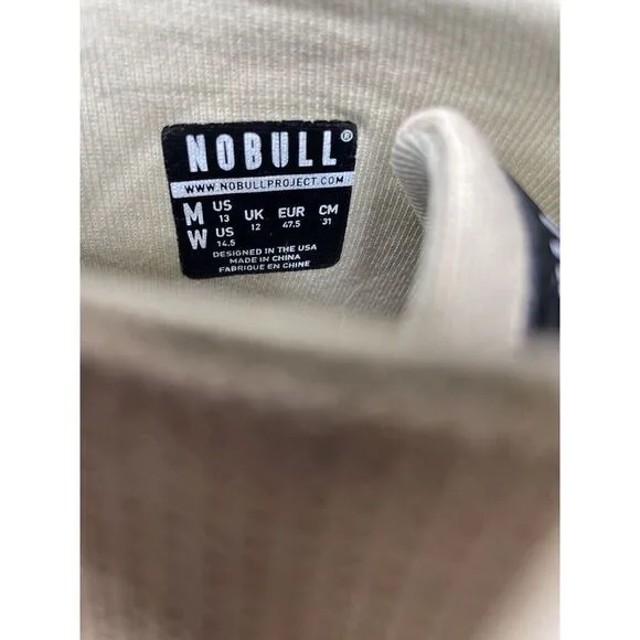 Nobull Mid Desert Trainer Canvas Beige Fabric Lace Up Sneakers Men 13M US/47.5EU