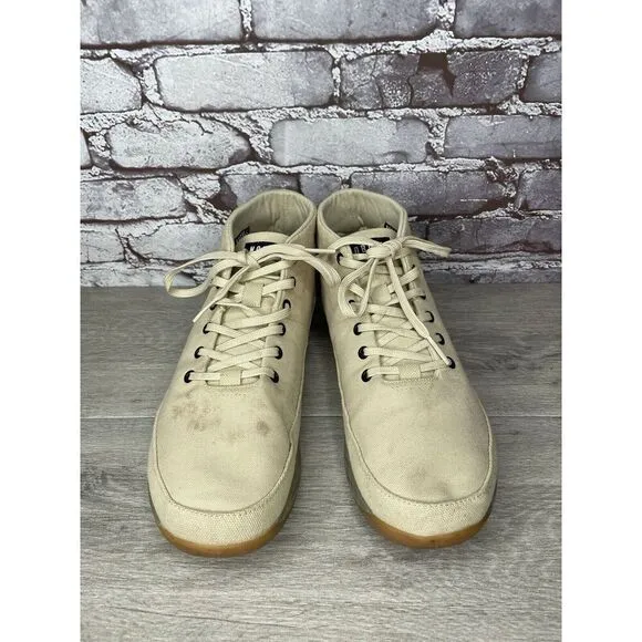 Nobull Mid Desert Trainer Canvas Beige Fabric Lace Up Sneakers Men 13M US/47.5EU