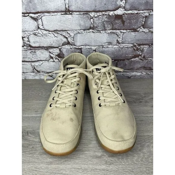 Nobull Mid Desert Trainer Canvas Beige Fabric Lace Up Sneakers Men 13M US/47.5EU