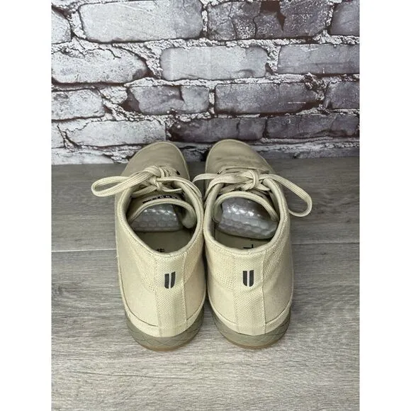 Nobull Mid Desert Trainer Canvas Beige Fabric Lace Up Sneakers Men 13M US/47.5EU