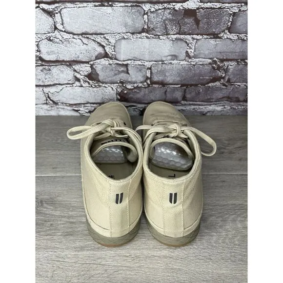 Nobull Mid Desert Trainer Canvas Beige Fabric Lace Up Sneakers Men 13M US/47.5EU