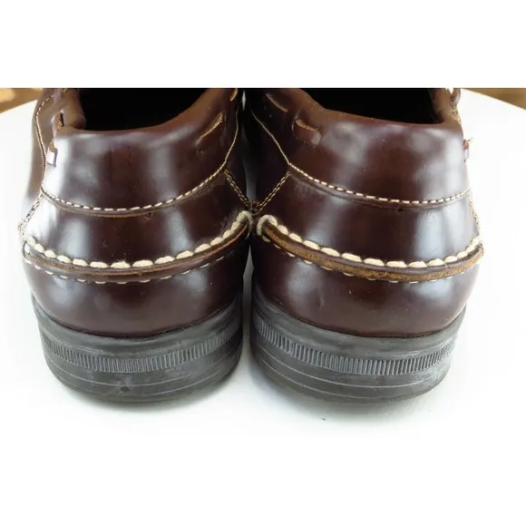 Nunn Bush Shoes Sz 10 M Almond‎ Toe Brown Boat Shoe Leather Men