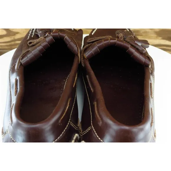 Nunn Bush Shoes Sz 10 M Almond‎ Toe Brown Boat Shoe Leather Men