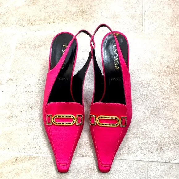 NWD Escada 38.5 Pink Coral Sling back  Heels