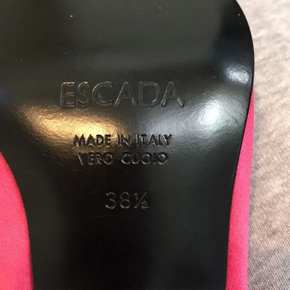 NWD Escada 38.5 Pink Coral Sling back  Heels