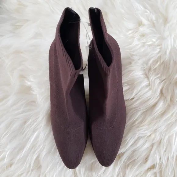 NWOB Mango Sock-style Knitted Heels Ankle Boots Size 6-6.5US / 37EU