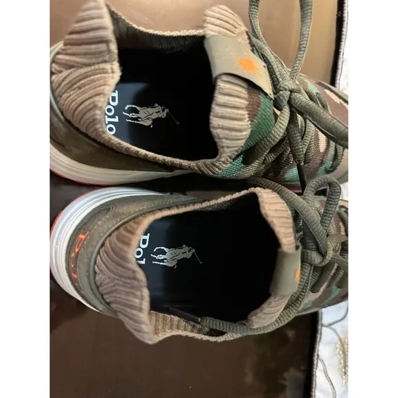 NWOB Polo Ralph Lauren MEN'S SHOES 11 Trackster 200II Camo Knit Sneaker