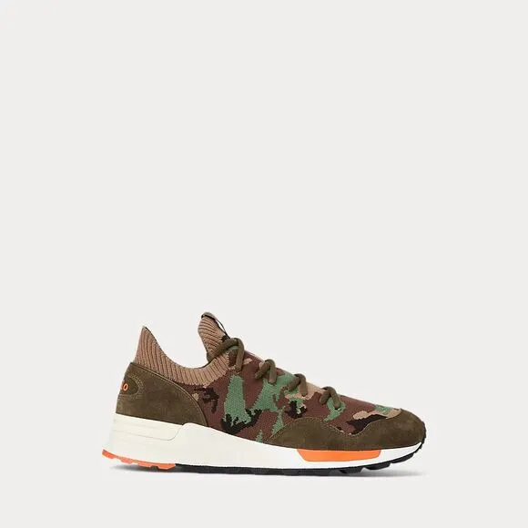 NWOB Polo Ralph Lauren MEN'S SHOES 11 Trackster 200II Camo Knit Sneaker