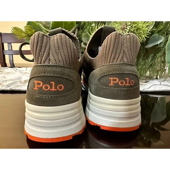 NWOB Polo Ralph Lauren MEN'S SHOES 11 Trackster 200II Camo Knit Sneaker