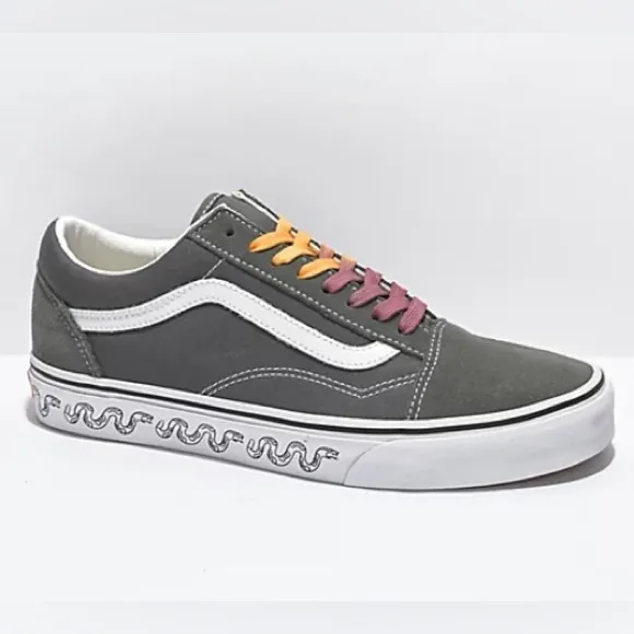 NWOB Vans Old Skool UV Dreams Pewter &amp; White Skate Shoes