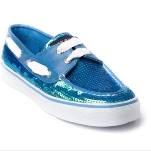 NWOB Sperry Topsider Blue Sequin Shoes