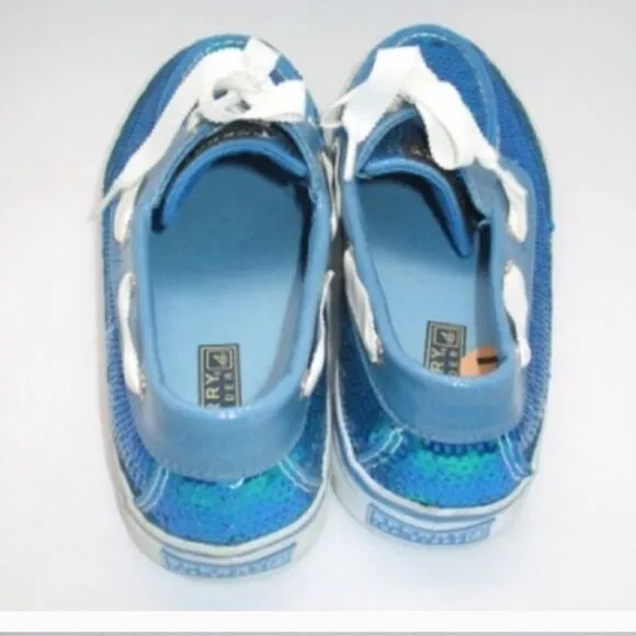 NWOB Sperry Topsider Blue Sequin Shoes