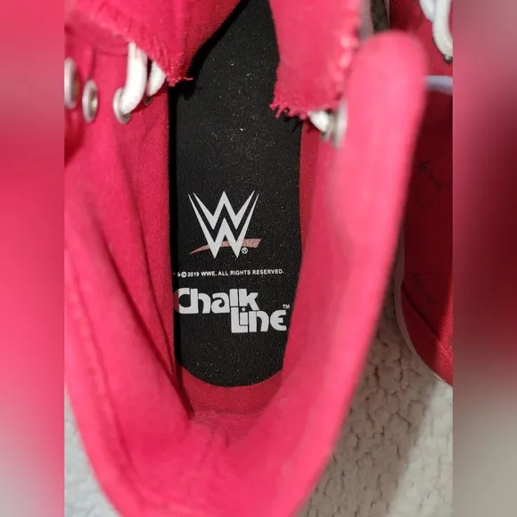 NWOT Chalk Line WWE Rare Shawn Michaels HBK  Red High Top Canvas Shoes Size 7