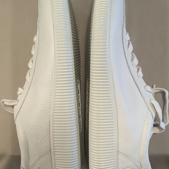 NWOT: Men's ECCO Soft Zero White Leather Sneakers- Size 43 (9-9.5)