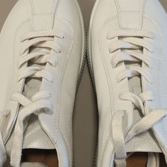 NWOT: Men's ECCO Soft Zero White Leather Sneakers- Size 43 (9-9.5)