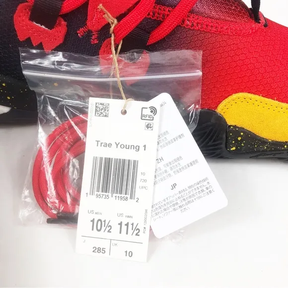 NWT Adidas Trae Young 1 Atlanta Hawks Basketball Shoe | Red Black Yellow | 10.5
