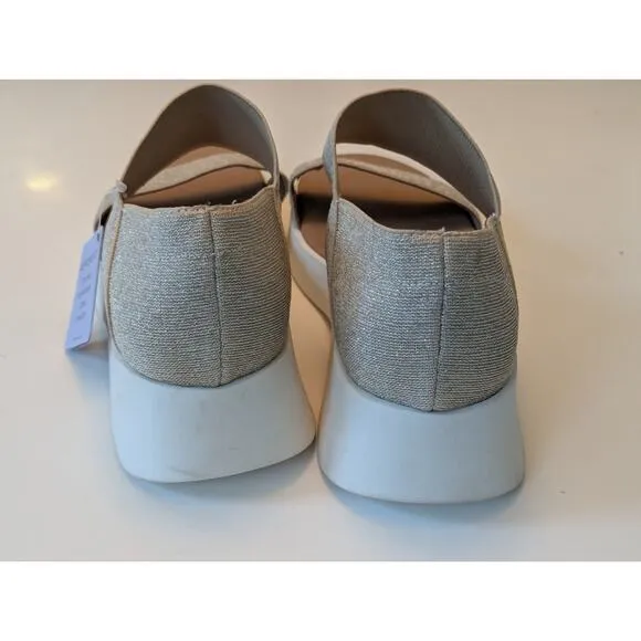 NWT Aerosoles  Freedom Lightweight Slip On Elastic Gold Sandal Cushioned 9.5