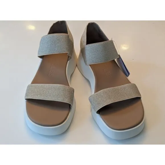NWT Aerosoles  Freedom Lightweight Slip On Elastic Gold Sandal Cushioned 9.5