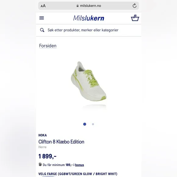 NWT Clifton 8 Hoka One One Running shoes brand new white lime green womens HJK