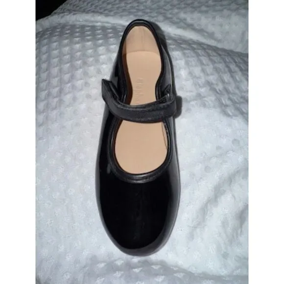 NWT Elephantito Girl's Zoe Mary Jane Patent Leather Shoes in Black size 10 T