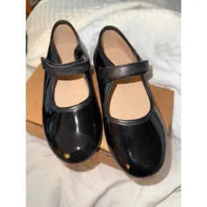 NWT Elephantito Girl's Zoe Mary Jane Patent Leather Shoes in Black size 10 T