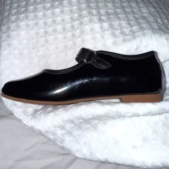 NWT Elephantito Girl's Zoe Mary Jane Patent Leather Shoes in Black size 10 T