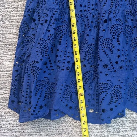 NWT Farm Rio Palm Tree Richelieu Dress Blue Large