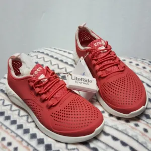 NWT Girls Crocs Literide red shoes juniors size 2