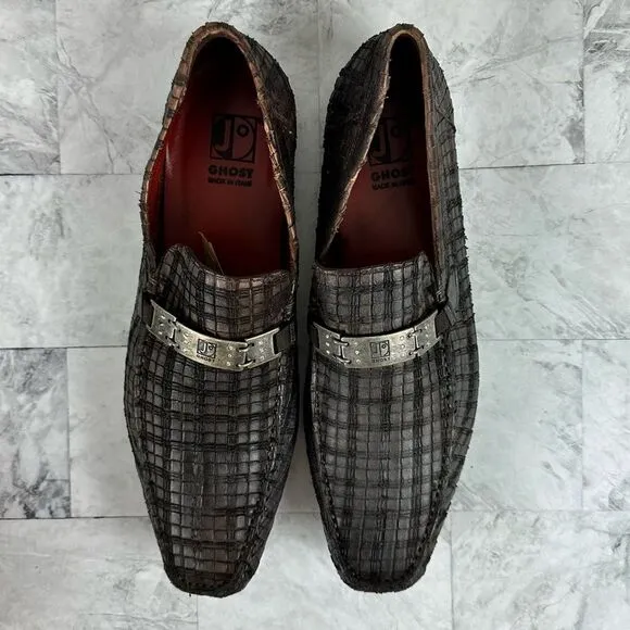 NWT Jo Ghost Woven Leather Loafers Driving Shoes sz 41 Italy