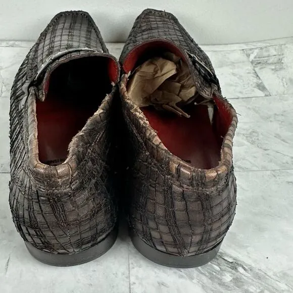 NWT Jo Ghost Woven Leather Loafers Driving Shoes sz 41 Italy
