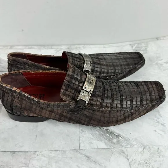 NWT Jo Ghost Woven Leather Loafers Driving Shoes sz 41 Italy