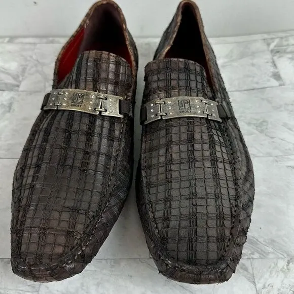 NWT Jo Ghost Woven Leather Loafers Driving Shoes sz 41 Italy