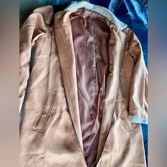 NWT MANLY Faux Suede, full zip Coat 2XL side-front pockets fits 48 Original Pkg.