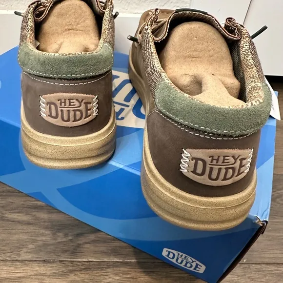 NWT Men’s Hey Dude Paul Slip On Shoes Nut Brown Suede Loafers - Size 10