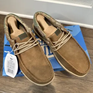 NWT Men’s Hey Dude Paul Slip On Shoes Nut Brown Suede Loafers - Size 10