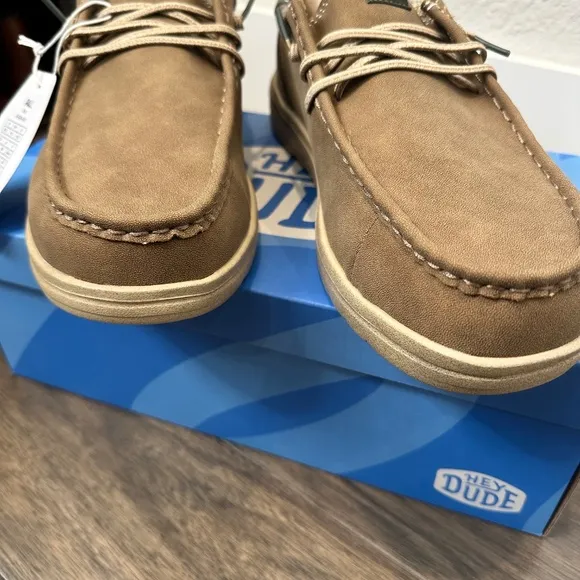 NWT Men’s Hey Dude Paul Slip On Shoes Nut Brown Suede Loafers - Size 10