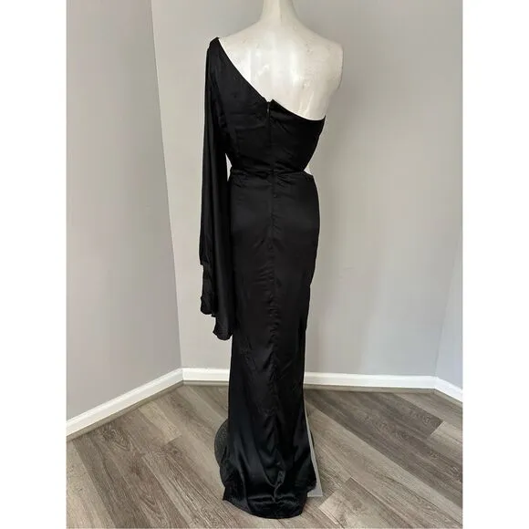 NWT MICHAEL COSTELLO x REVOLVE Kamaria Gown in Black Small $298